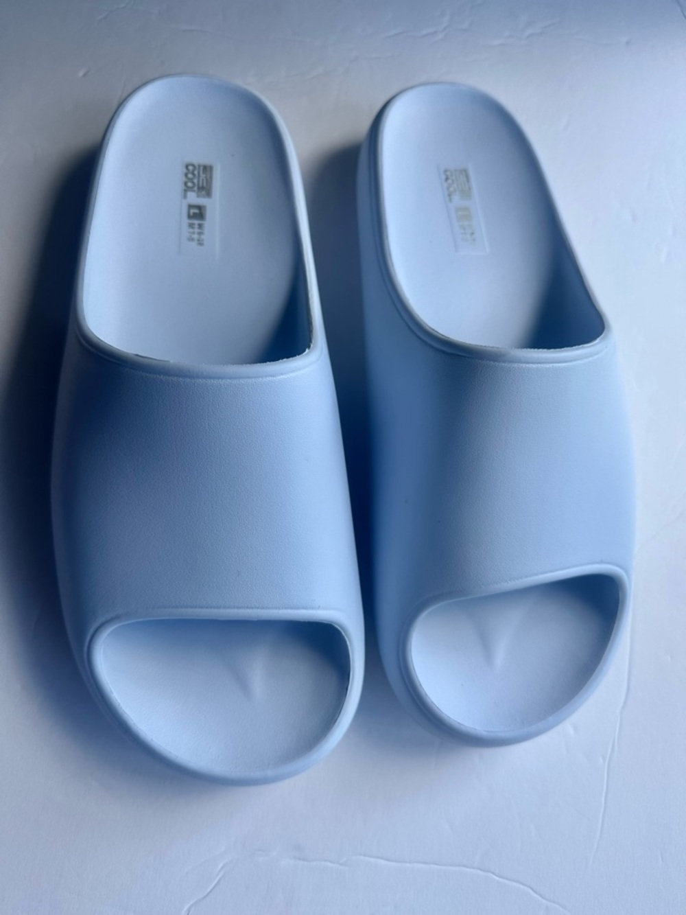 White Slide Sandals - Comfortable Casual Foam Platform Slides Men & Women Size L
